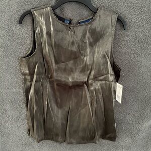 Karen Scott Shimmering Sleeveless Blouse - Silver